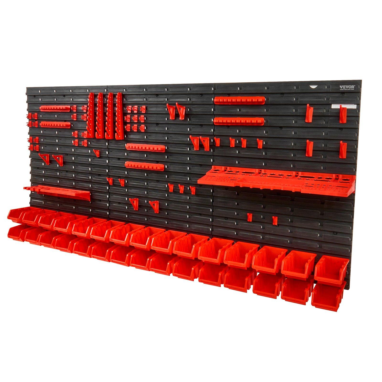 Workshop Tools Rack - 벽걸이형 30칸 플라스틱 부품 정리대, 패널이