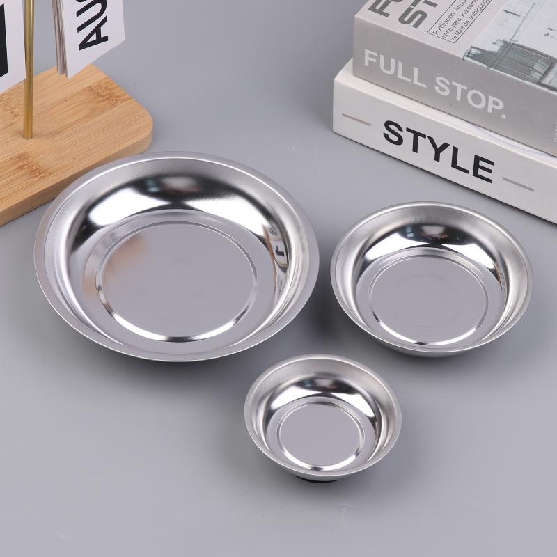 Magnetic Parts Tray - 실버 원형 자석 부품 보관함 3인치/4인치/6인치