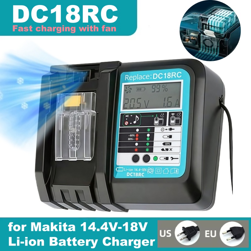 Makita Drill Hp1640 - DC18RC 팬 포함 고속 충전 리튬