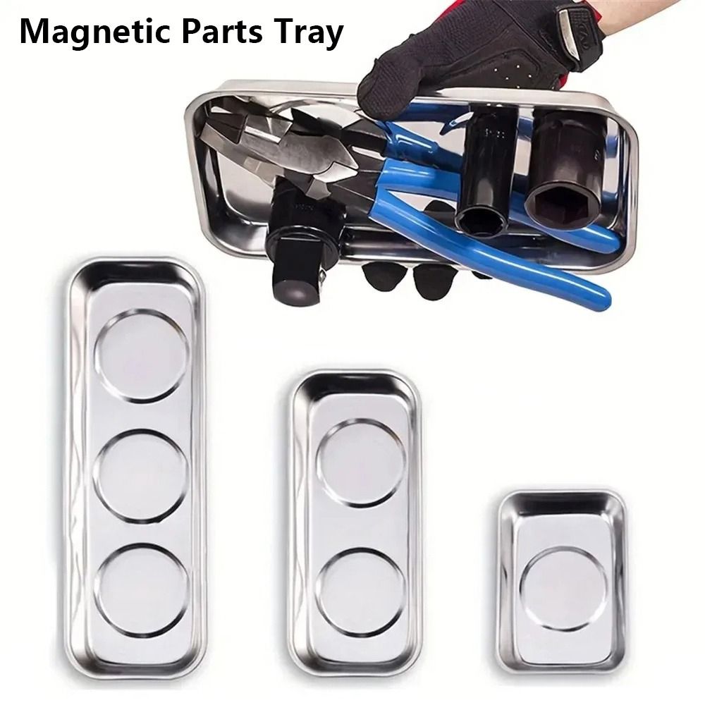 1Pcs 라운드 스퀘어 마그네틱 부품 트레이 실버 다기 - Magnetic Parts Tray 리뷰 및 가격