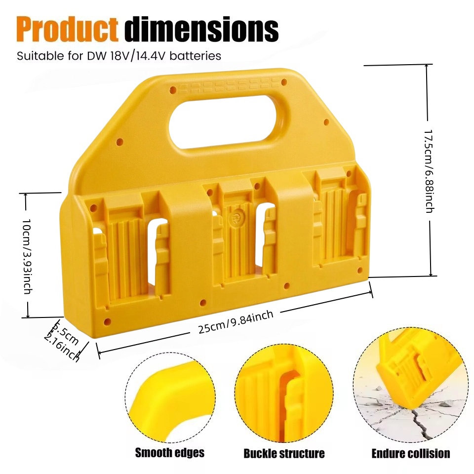 Dewalt 18V 배터리 보관 홀더용 6슬롯 견고한  - Tools In Electrical Workshop 리뷰 및 가격