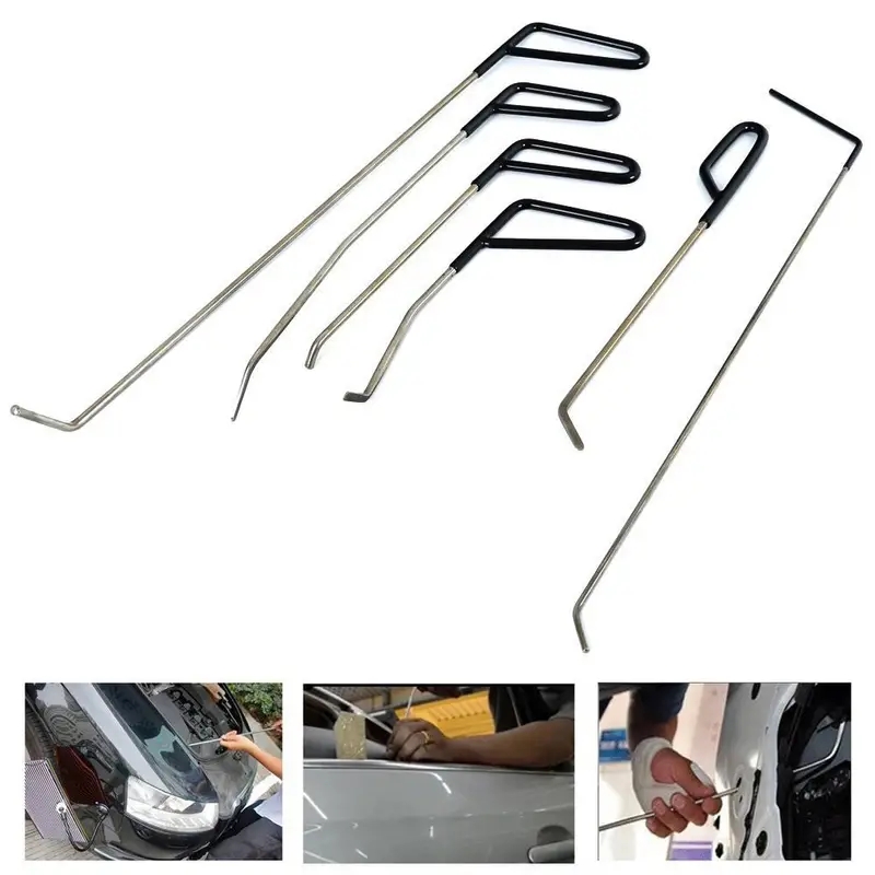 6pcs 자동차 덴트 풀러 막대 후크 해머 도어 덴트  - Car Workshop Tools Equipment 리뷰 및 가격